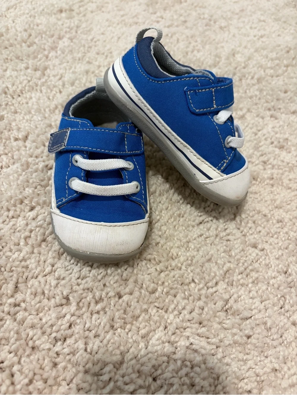 See Kai Run Royal Blue Canvas Velcro Toddler Sneakers